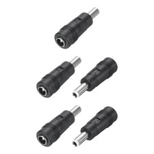 uxcell DC Power Connector Adapter, 5 Pack 5.5x2.1mm Female Jack to Black