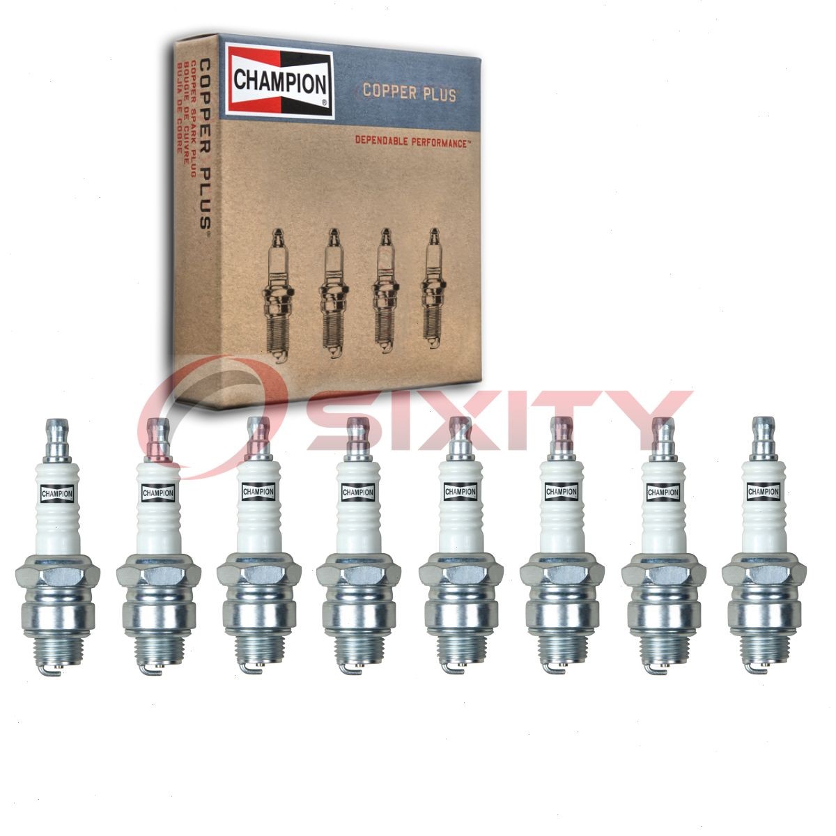 8 pc Champion Copper Plus Spark Plugs for 1958-1968 Chevrolet Biscayne 4.6L iz
