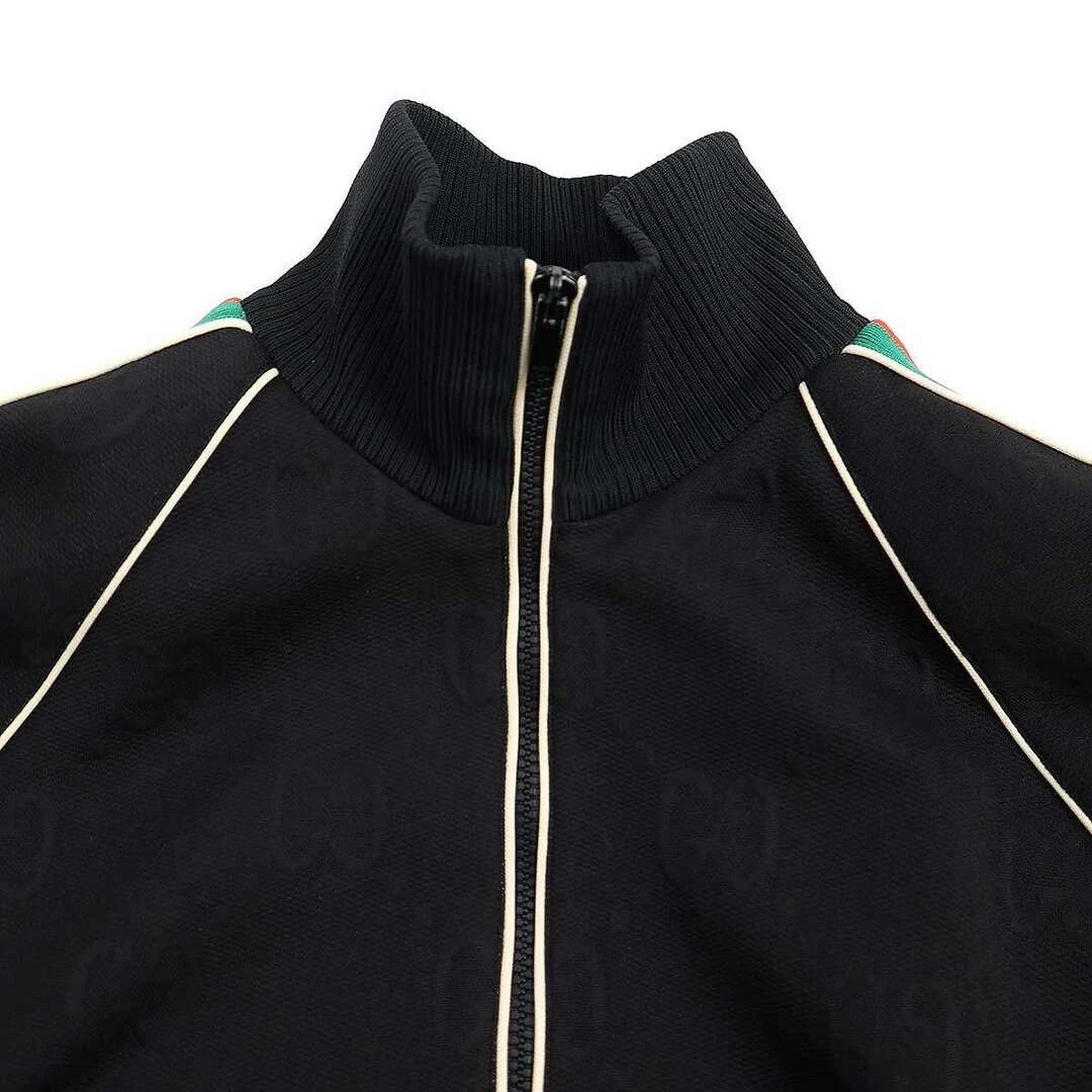 Gucci GG Jersey Jacquard Giacca Zip 662270 XJDE9 Nero S Usato0