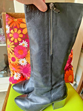 Vic Matie black leather BOOTS knee high Size 6 soft leather cost over £150