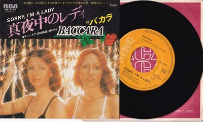 BACCARA: Sorry, I'm a Lady - JAPANESE 7'': EXCELLENT