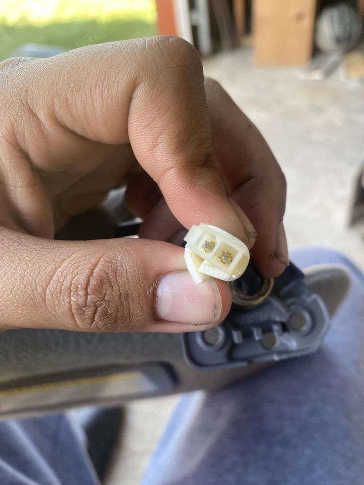 1997-2004 Nissan Pathfinder viseira solar lado direito do passageiro espelho de pano cinza fabricante de equipamento original - Imagem 2 de 4