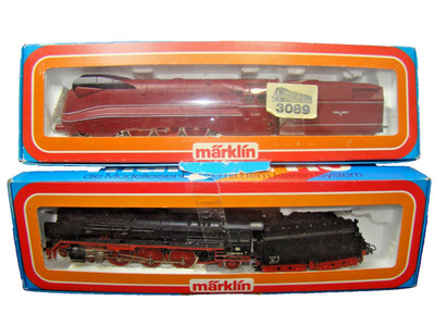 Marklin h0 3089--y--3085 dos locomotoras vapor analoguica