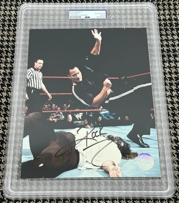 Dwayne Johnson WWE Wrestling Original Autographed Photos for sale