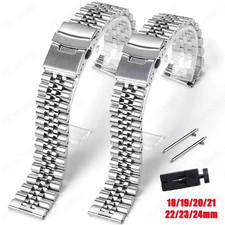 Straight End Stainless Steel Watch Band for SKX007/009 Jubilee 18-24mm Bracelet
