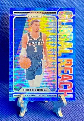 2024-25 Panini Prizm Global Reach Blue Pulsar Victor Wembanyama #/99 #9 SPURS