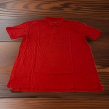 True Classic Men  s XXL 2XL Solid Red Short Sleeve Collared Premium Polo Shirt
