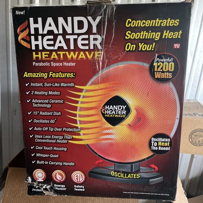 #ad HANDY HEATER 1200 Watt 18.5 in. Electric Ceramic Parabolic Space Heater $29.87