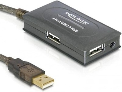 USB Kabel Verlängerung 10m Aktiv 4Port Verlängerungskabel Repeater Delock 82748