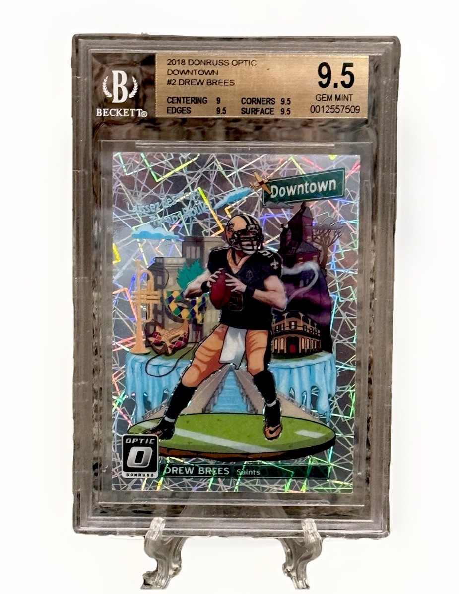2018 Donruss Optic Downtown Drew Brees #DT-2 BGS 9.5 Gem Mint Hall of Fame Rare