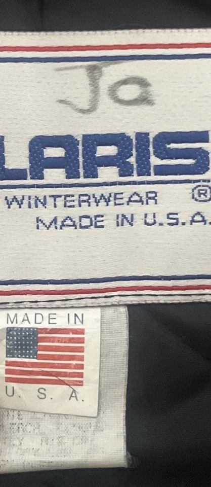 Baberos de moto de nieve Polaris vintage para hombre XL negros aislados pantalones de nieve hechos en EE. UU. Foto 4 de 4