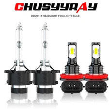 For Infiniti QX60 2014 2015-2017 4X HID LED Headlight Bulb Hi/Lo+Fog Light Kits