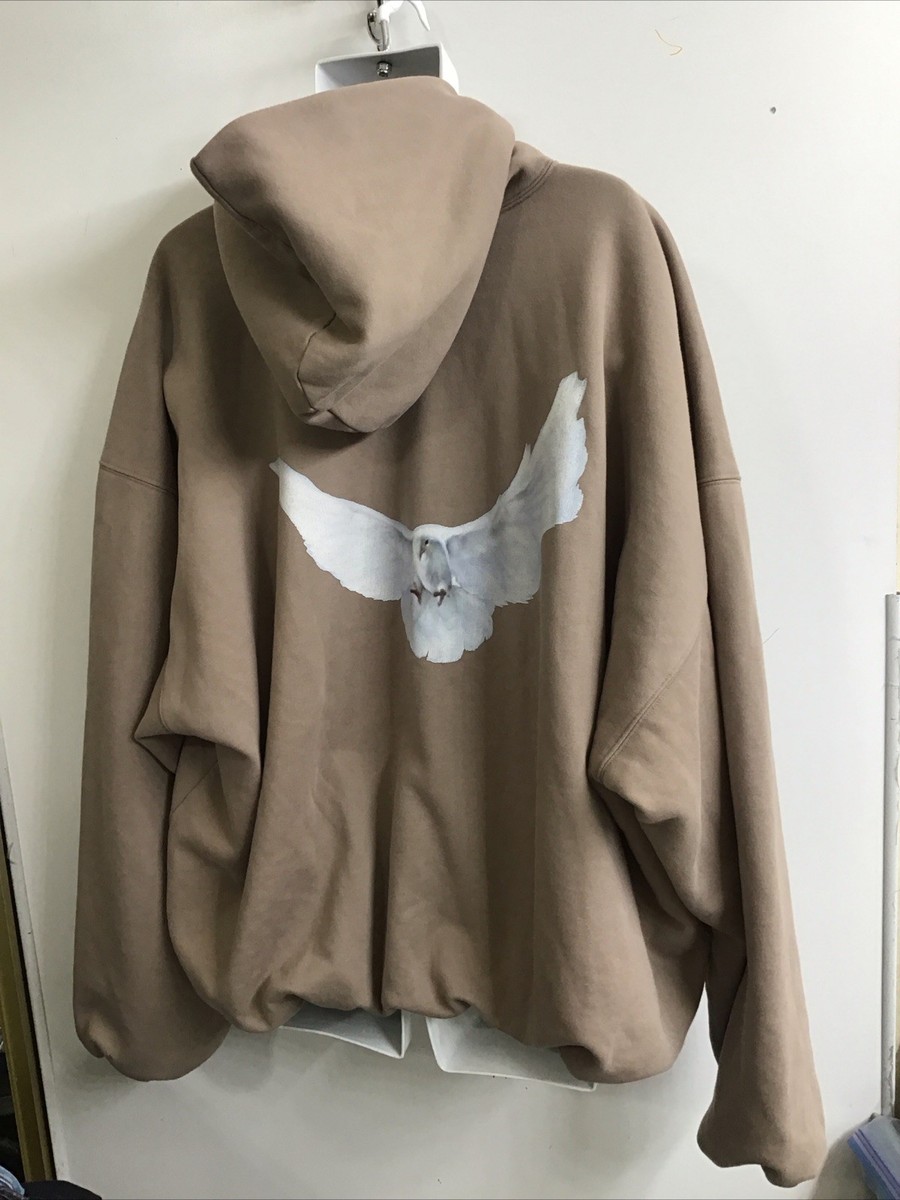 yeezy gap x balenciaga dove hoodie Taupe Oversized Size L | eBay