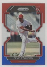 2022 Panini Prizm Tier II Red White & Blue Prizm Elvis Peguero #145 0b3