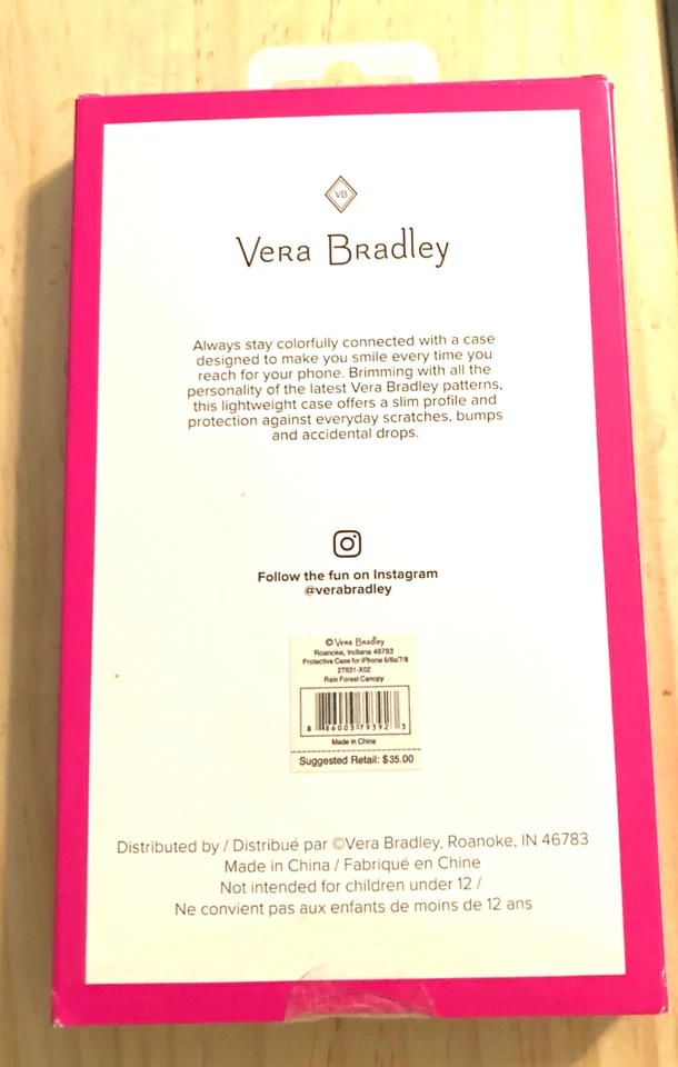 NEW in Box Vera Bradley Floral Hybrid Hardshell Case for iPhone 8/7/6s/6 - Image 2 of 3