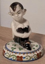 Copenhagen Aluminia - Seated Faun, Art Deco Period Circa 1910 - 1920. faience