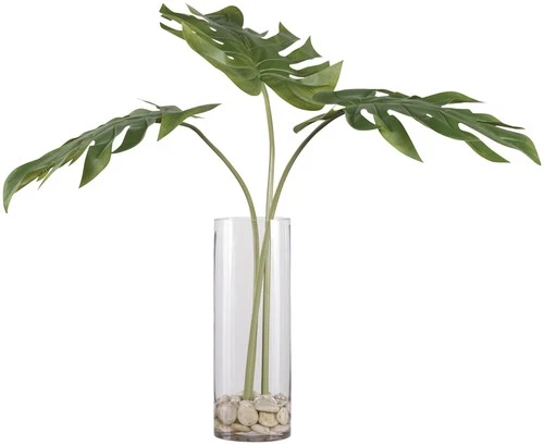 Uttermost 60181 Ibero 30" Tall Glass and Stone Faux Flora Planter - Clear - Picture 4 of 6