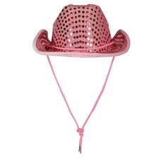 Beistle Sequined Cowboy Hat - Pink - Western Party Supply Decoration
