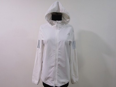 Adidas Damen L/Weight Kapuzenjacke Weiß Brustumfang 38/40 UK M REF (Y02770)