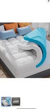 Elemuse Full Size Dual Layer Memory Foam And Cooling Gel Mattress Topper