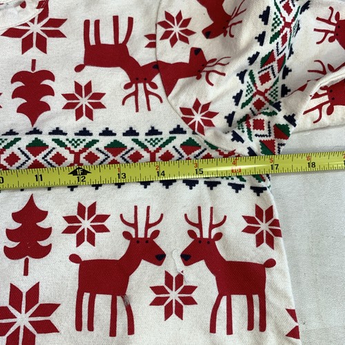 Hanna Anderson Girls Flannel Nightgown Reindeer Christmas Trees Ruffle Sz 10 - Picture 8 of 12