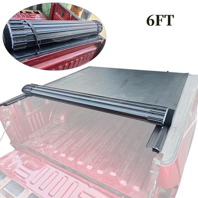 Pickup Tonneau Truck Bed Soft Roll Up Hard Cover For Tacoma 6Ft 2016-2023 Bed