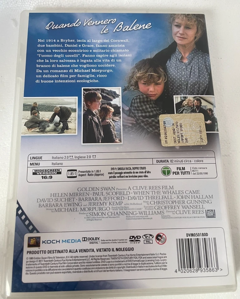 quando vennero le balene helen mirren when the whales came dvd paul scofield etc - Image 2 of 4