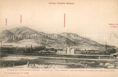Hartmannswillerkopf Appele le Vieil Armand pair nos Pilus d apres une gravure