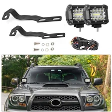 For 2016-2023 Toyota Tacoma 18W LED Light Pods Hood Mount Bracket Wiring Kit