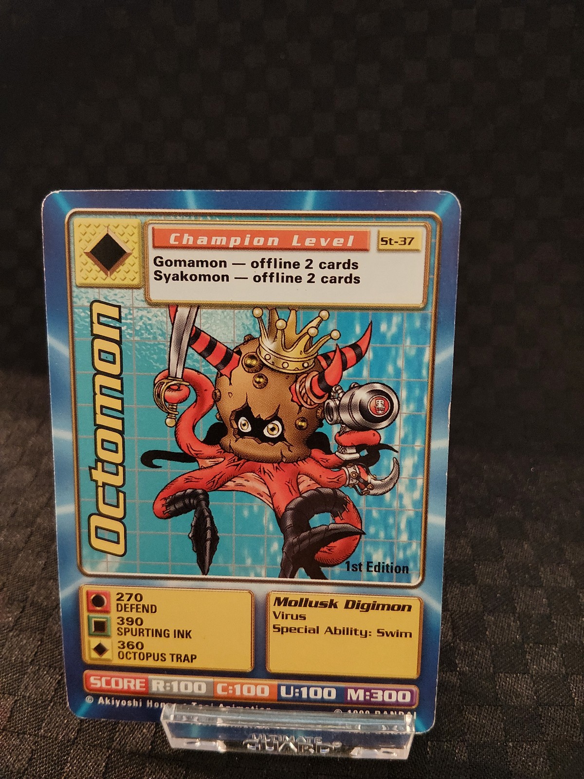 Digimon Octomon St-37 1st Edition Champion Level Card 1999 Bandai C77