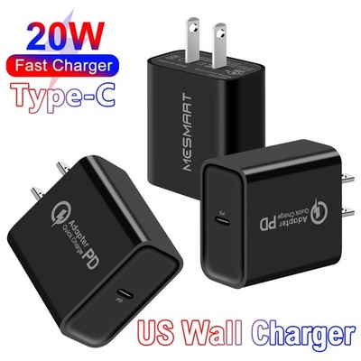 For Oneplus Google Samsung Lot US 20W Fast Type-C USB Wall Charger Power Adapter