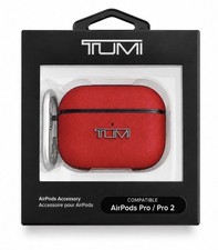New TUMI AirPods Pro / Pro 2 Protective Case Wireless Charger Compatible Red NWT