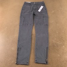 Joe's Women's Size 26 Gray High Rise Skinny Zip Ankle Charlie Utility Jeans NWT