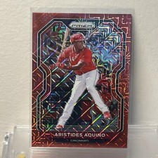 2021 Panini Prizm Tier III #208 Aristides Aquino Red Mojo #/149 Cincinnati Reds