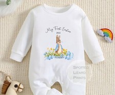 Peter Rabbit My First Easter Baby Outfit, personalised Baby clothing Easter Gift