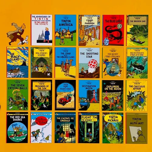 Tin tin Book *NEW The Adventures of Tintin Box Set 23 Books Collection Full Size - Picture 1 of 10