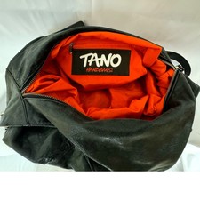 Tano Hobo Handbag, Vintage Womens Zip Top Double Handle Large Purse,black Orange