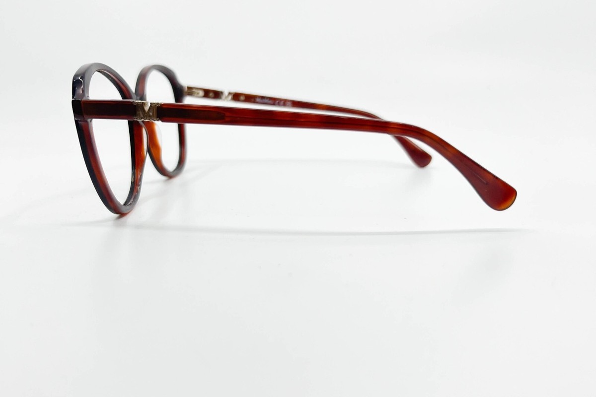 MAXMARA ハタフライフレムメカネ MM5052 092 Max Mara MM5052 092 Blue Round Plastic Optical Eyeglasses