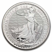 2024 U.K. 2 Pound 1 oz .999 Fine Silver King Charles Britannia BU - In Stock