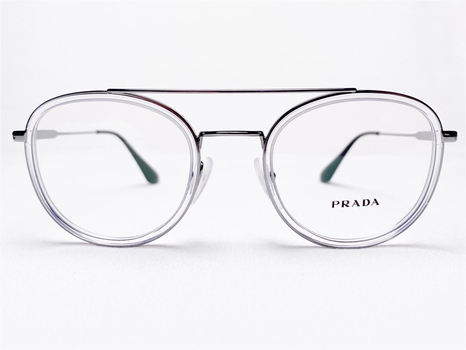 NEW Prada VPR66X 07A 1O1 Mens Eyeglasses Frames Transparent Square 49 22~140