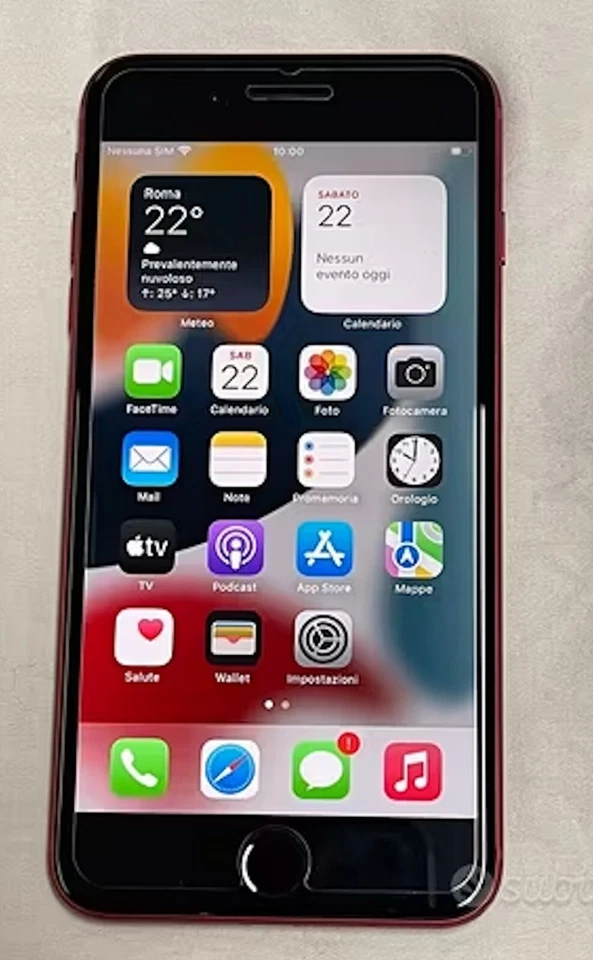Apple iPhone 8 PLUS  256 GB  ROSSO ( RED )  Grado A+++  Batteria 100% - Immagine 3 di 4
