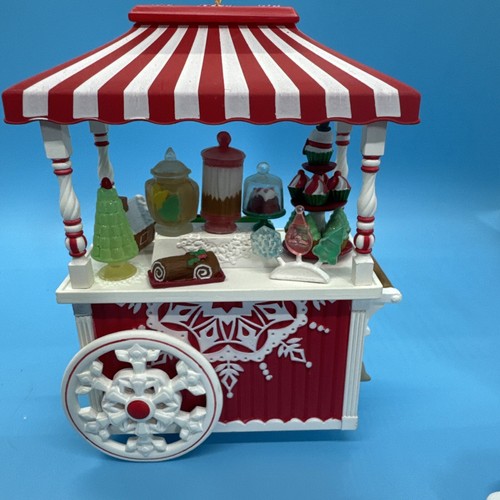 Set carrello caramelle firmato Hallmark Sweet Santa Treat 2018 ornamenti statuine evento - Foto 8 di 13