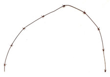 ANTIQUE SINGLE STRAND DOUBLE TWIST BARBED WIRE FENCING,RUSTY,VINTAGE,GIFT,CRAFT 