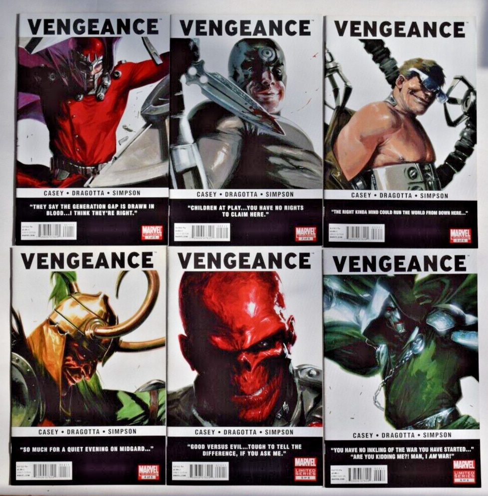 VENGEANCE (2011) 6 ISSUE COMPLETE SET #1-6 MARVEL COMICS