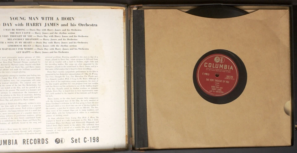 Doris Day and Harry James - Young Man With A Horn 10" shellac 4x78rpm box C-198 Foto 3 de 4
