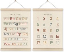 HRQKO Alphabet Numbers Poster Hanger Frame Set of 12X16,