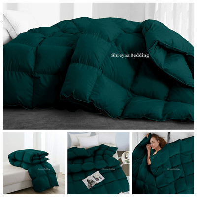 100% Egyptian Cotton 'Comforter' Down Alternative Solid Colors King Size
