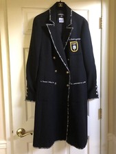 Chanel Vintage 05c New Black Tweed Jacket Gold Chanel 5 Patch Cc Buttons Fr46-44