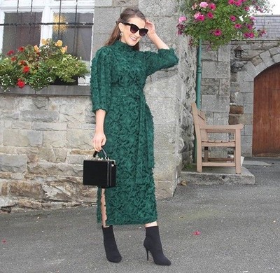 zara green dress