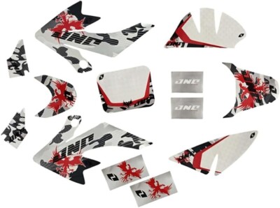 Black Decal Graphics Kit For Honda CRF50 XR50 & SSR 70-125cc Dirt Bikes - 7 Piece Set